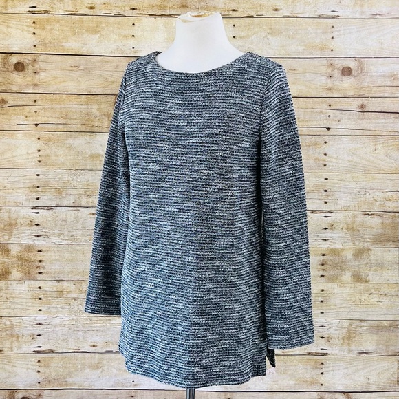 Ann Taylor Loft Size Small Womens Grey Striped Sweater - Picture 1 of 7
